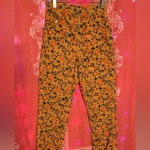 Vintage 70s floral corduroy wranglers